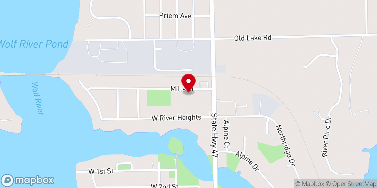 Map showing location of Life Church