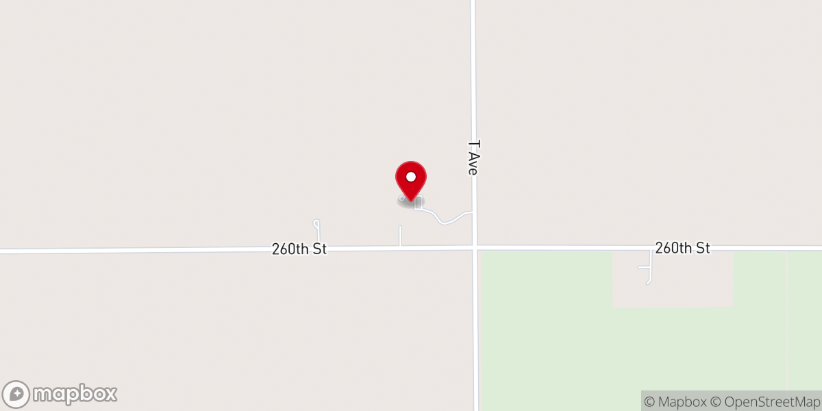 Map showing location of The Keller Brick Barn