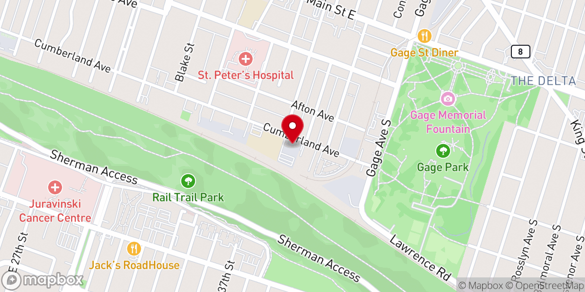 Map showing location of Legacy Church Hamilton