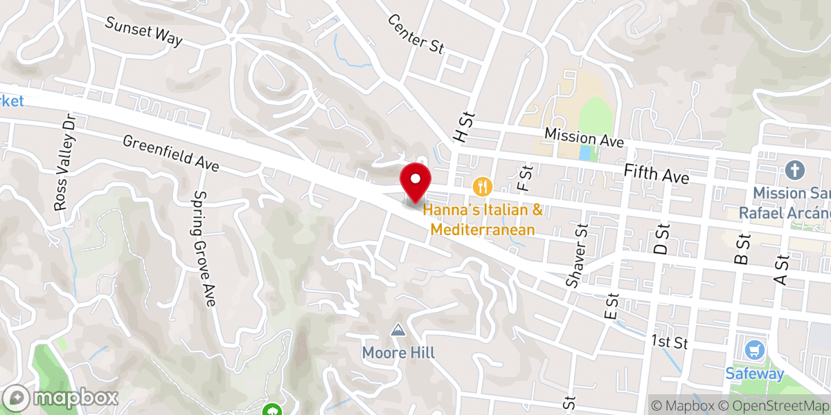 Map showing location of PDC San Rafael