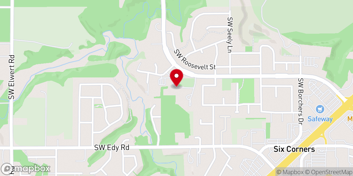 Map showing location of St. Paul Lutheran Church and Preschool