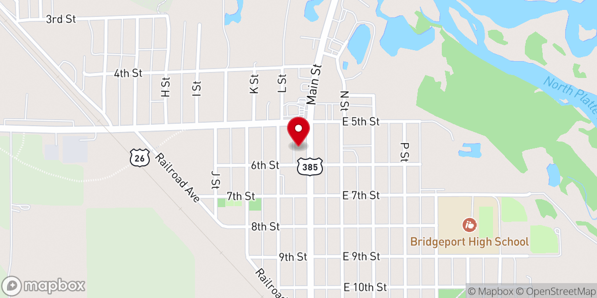Map showing location of Cobblestone Inn & Suites - Bridgeport