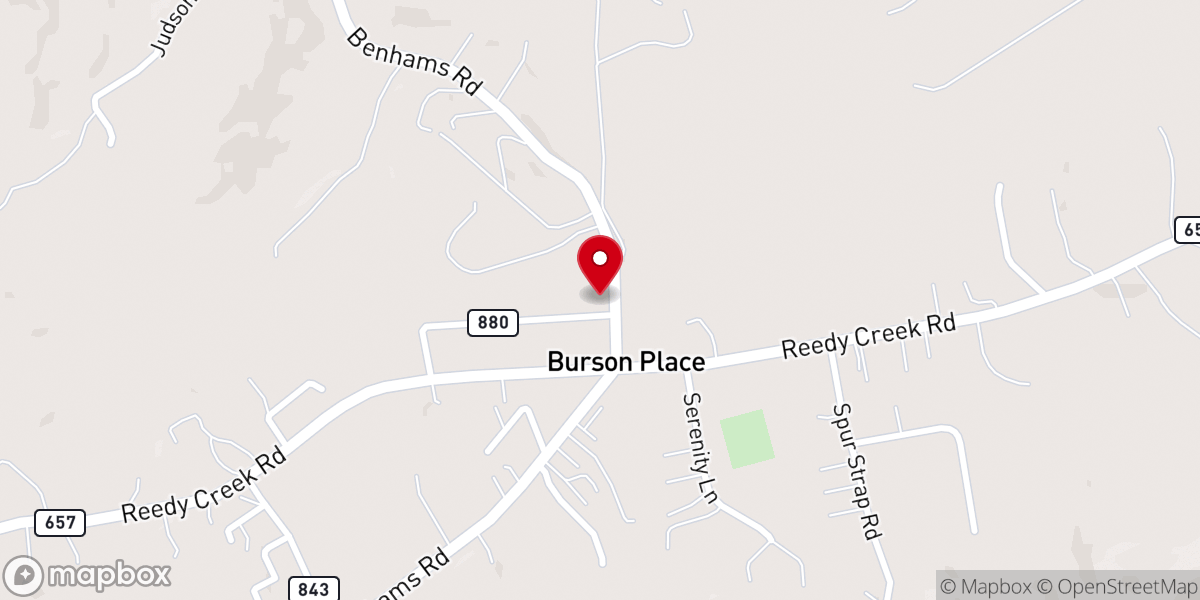 Map showing location of Revival Center Church