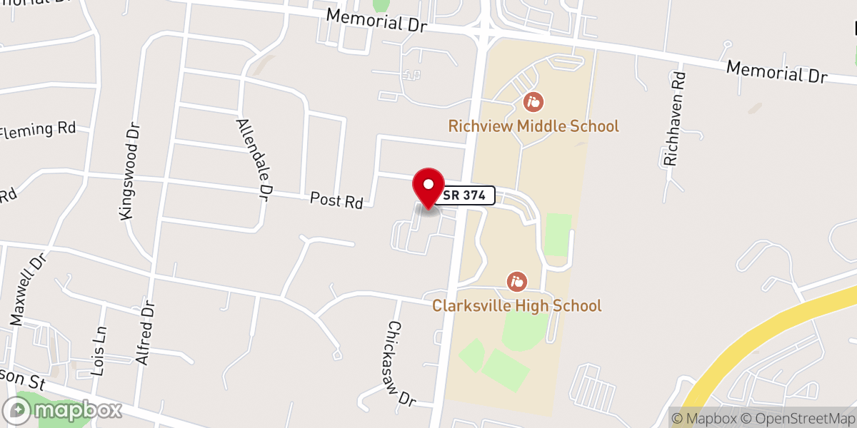 Map showing location of In His Loving Arms Outreach Ministry