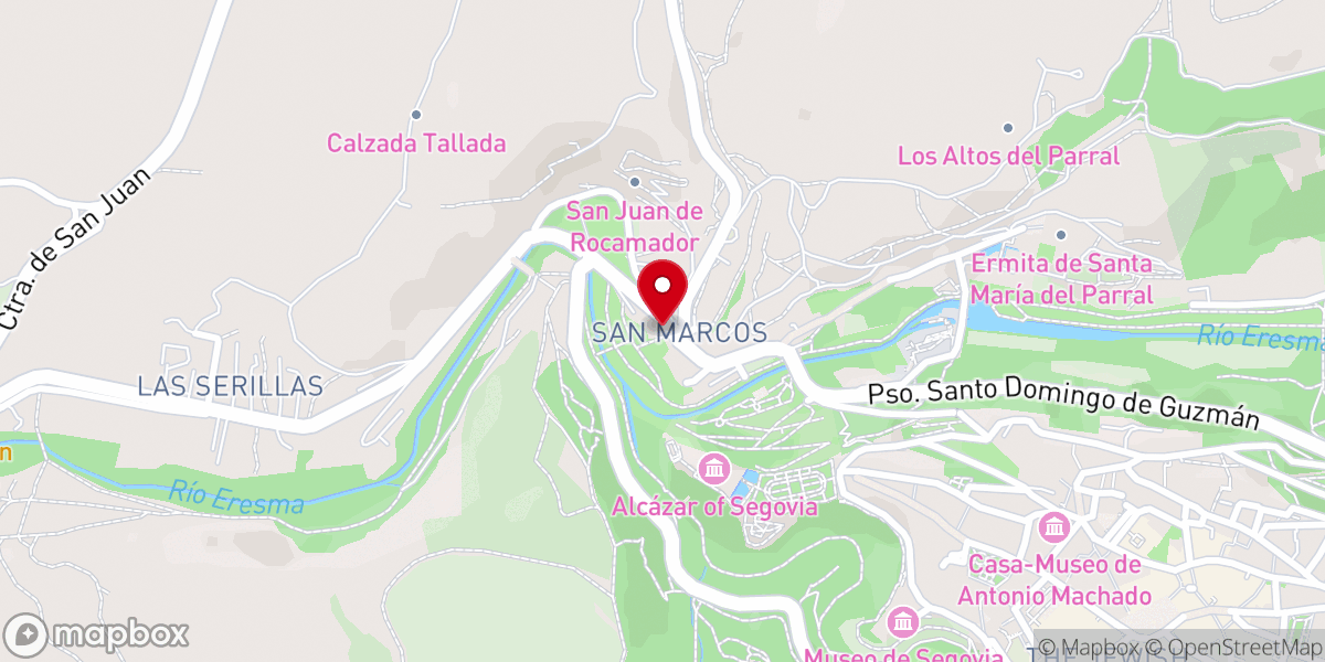 Map showing location of Iglesia de San Marcos