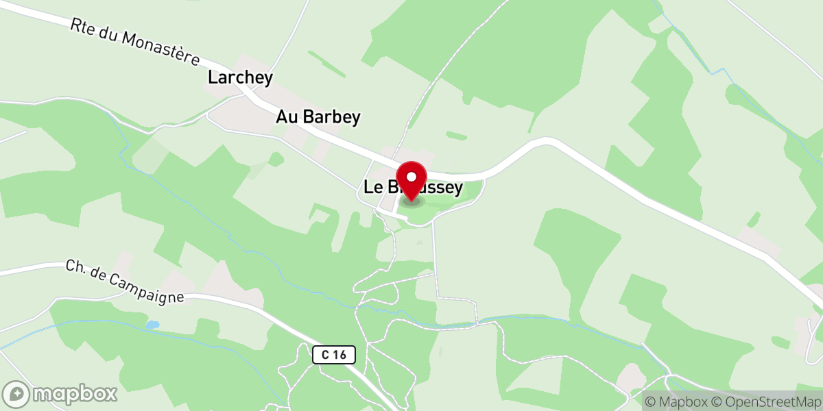 Map showing location of Monastère du Broussey