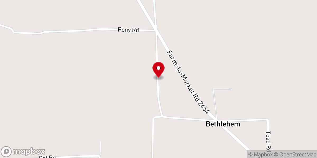 Map showing location of Bethleham Baptist Curch