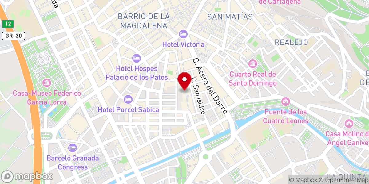 Map showing location of Convento del Santo Ángel Custodio (Clarisas)