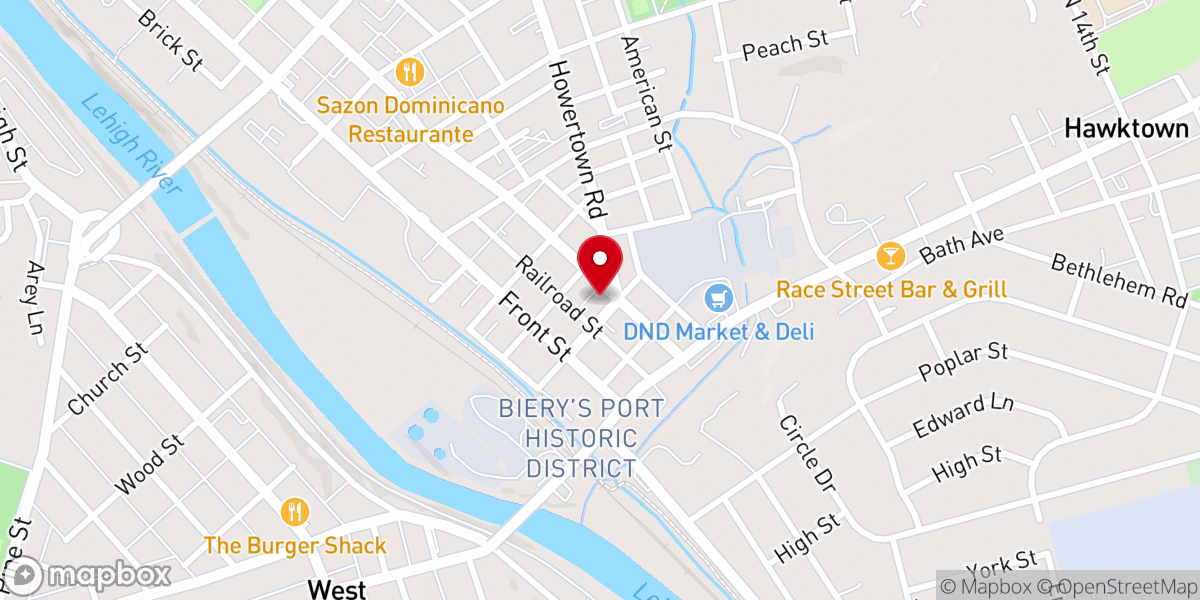Map showing location of Annunciation Catholic Church