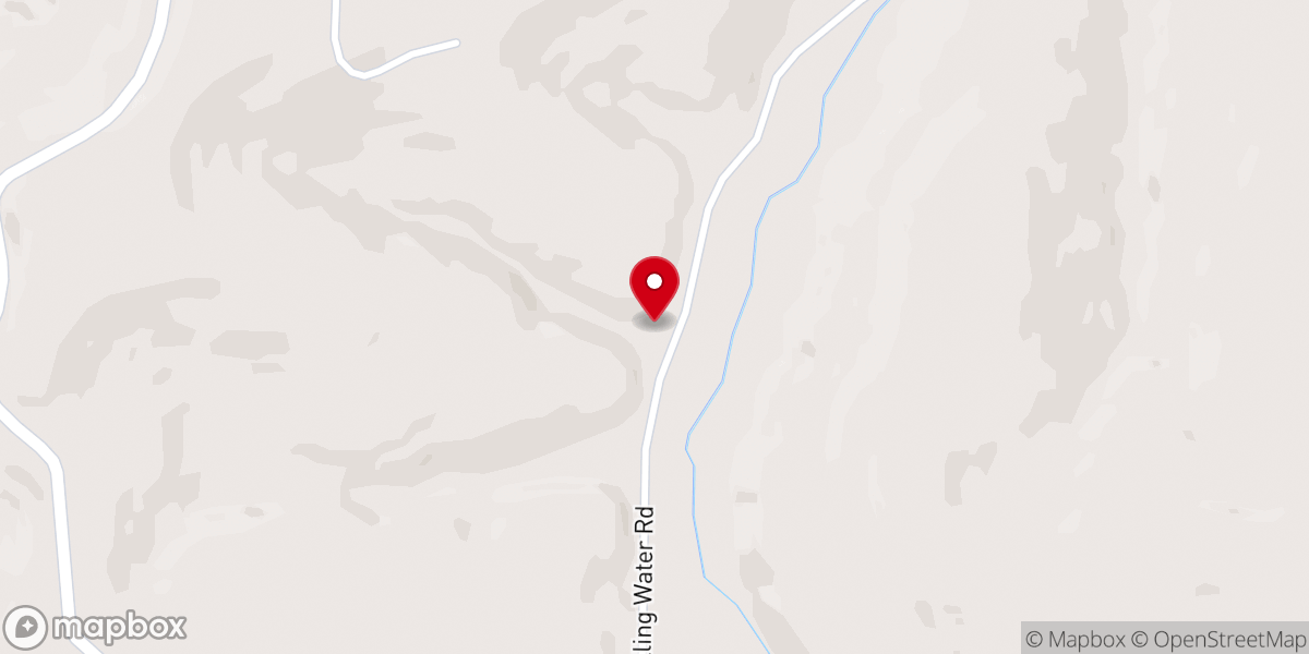 Map showing location of Falling Water Church