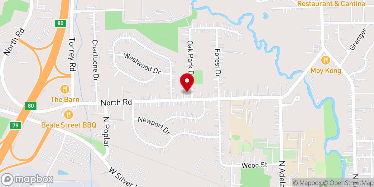 Map showing location of Benchmark Church