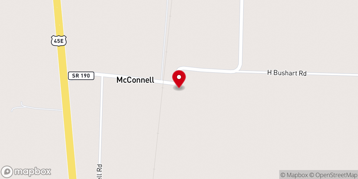 Map showing location of Mc Connell Baptist Church