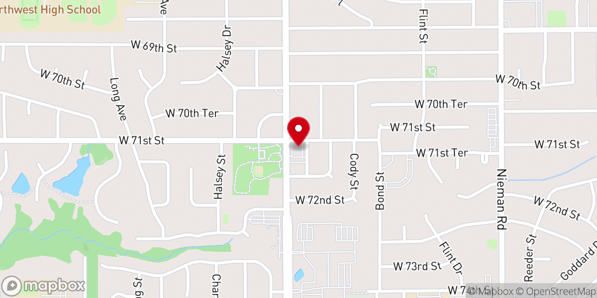 Map showing location of The Cure Church Shawnee