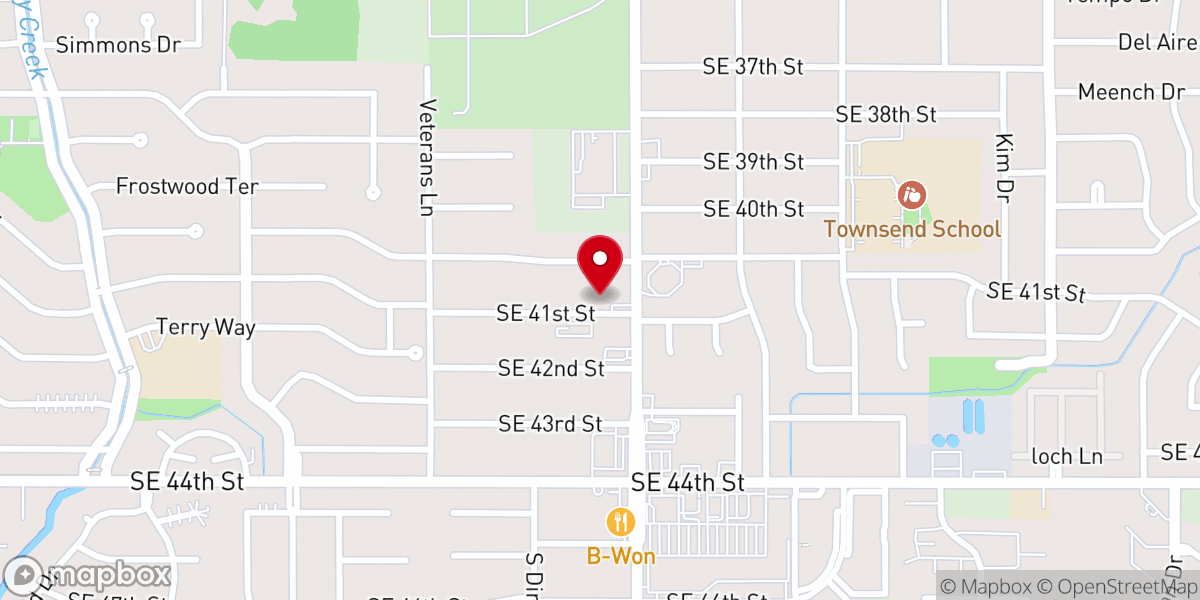 Map showing location of Sunnylane Family Church