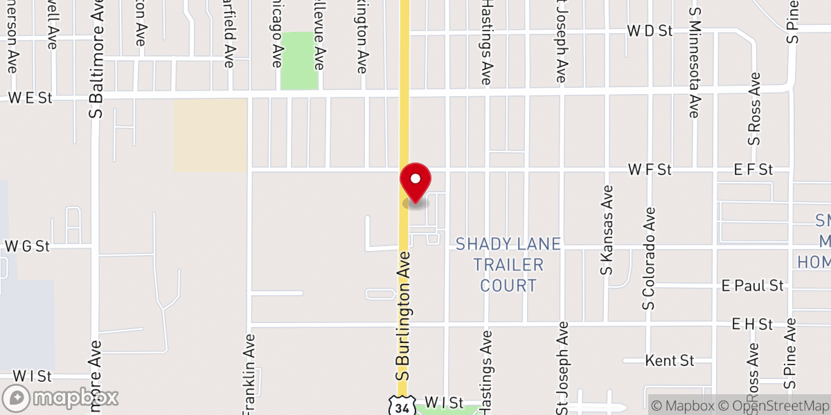 Map showing location of Oasis Outreach Church