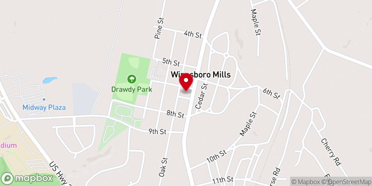 Map showing location of Stephen Greene Baptist Church