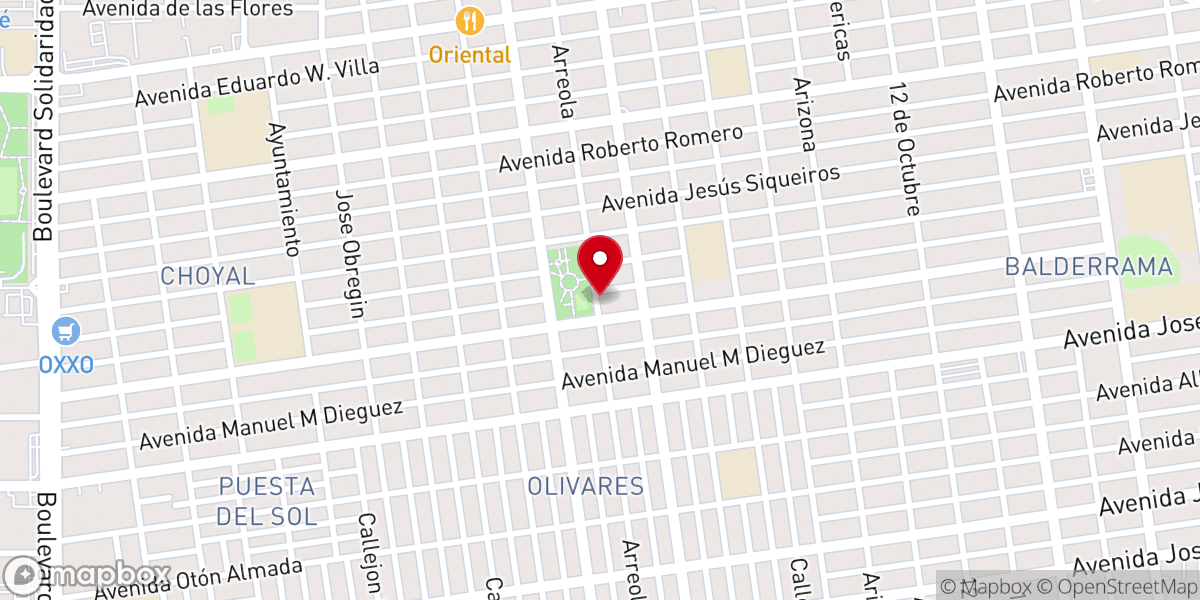 Map showing location of Centro Cristiano Vida Y Paz