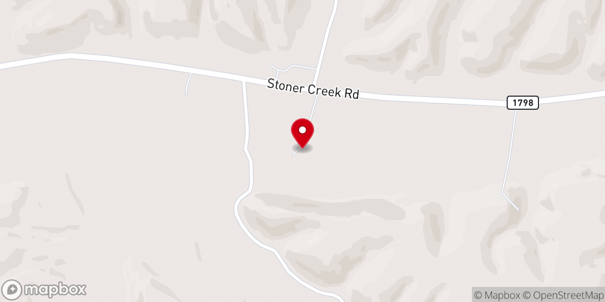 Map showing location of Stoner Creek Church