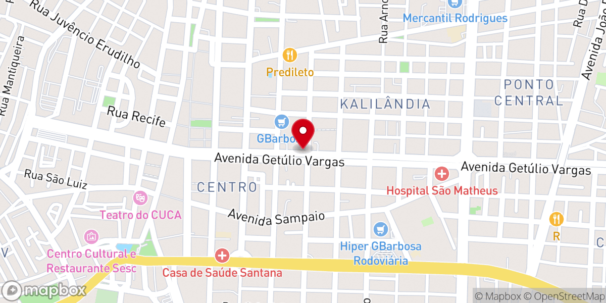 Map showing location of Arquidiocese de Feira de Santana