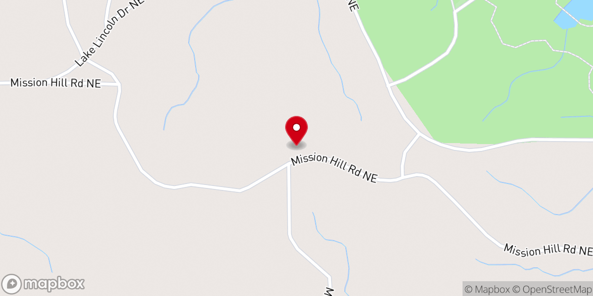 Map showing location of Mission Hill Church