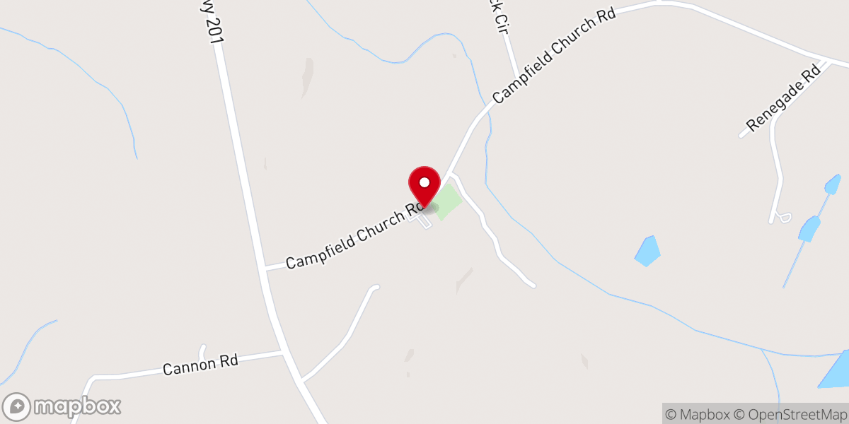 Map showing location of Campfield Baptist Church Computer