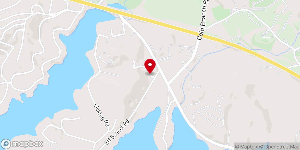 Map showing location of Mount Pleasant Baptist Church
