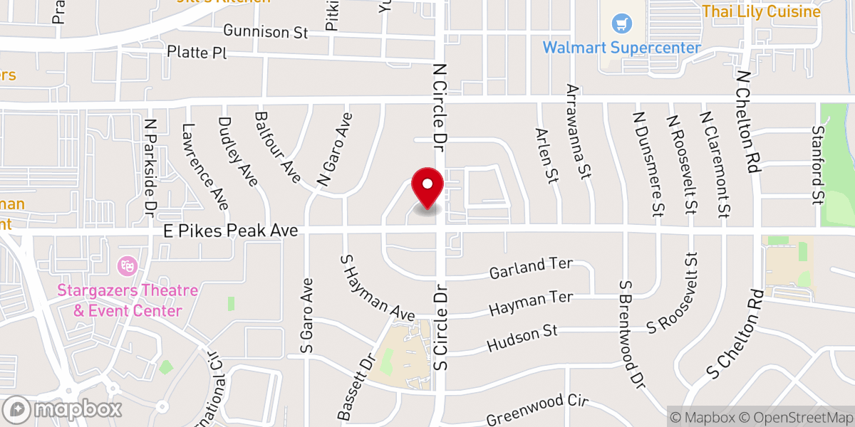 Map showing location of First Friends Church
