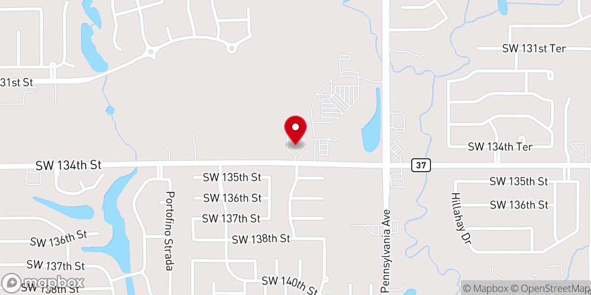 Map showing location of Southern Ridge Church of Christ
