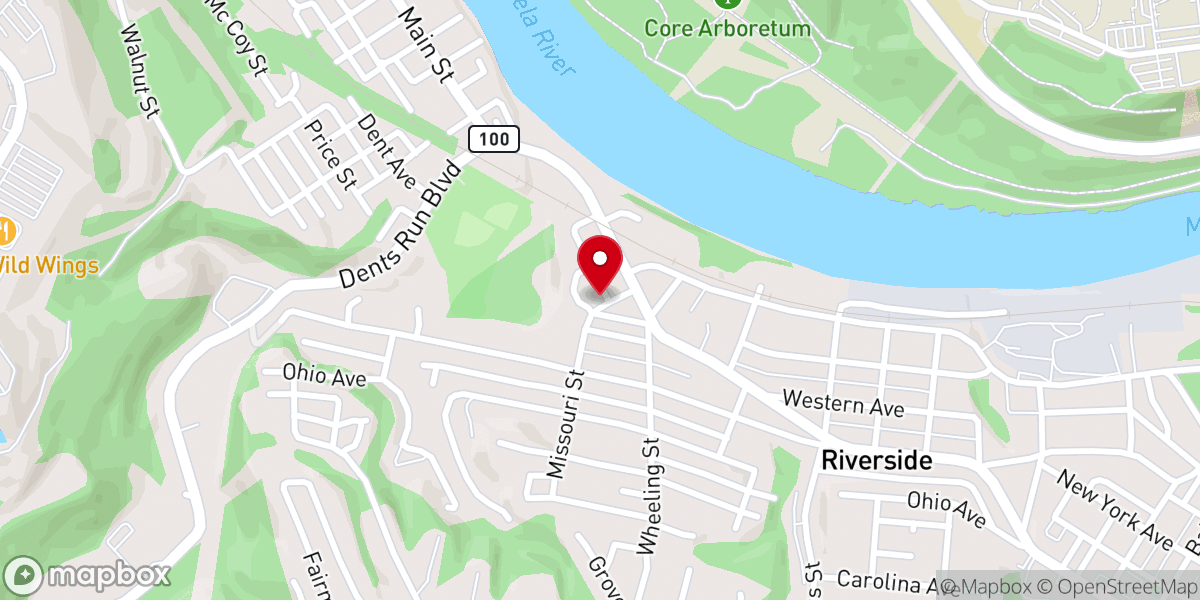 Map showing location of Mt Calvary Assembly of God