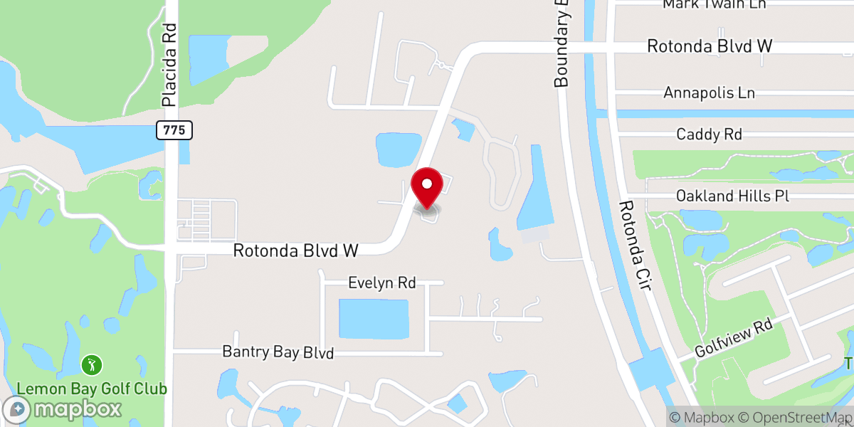 Map showing location of Faith Lutheran Church of Rotonda West