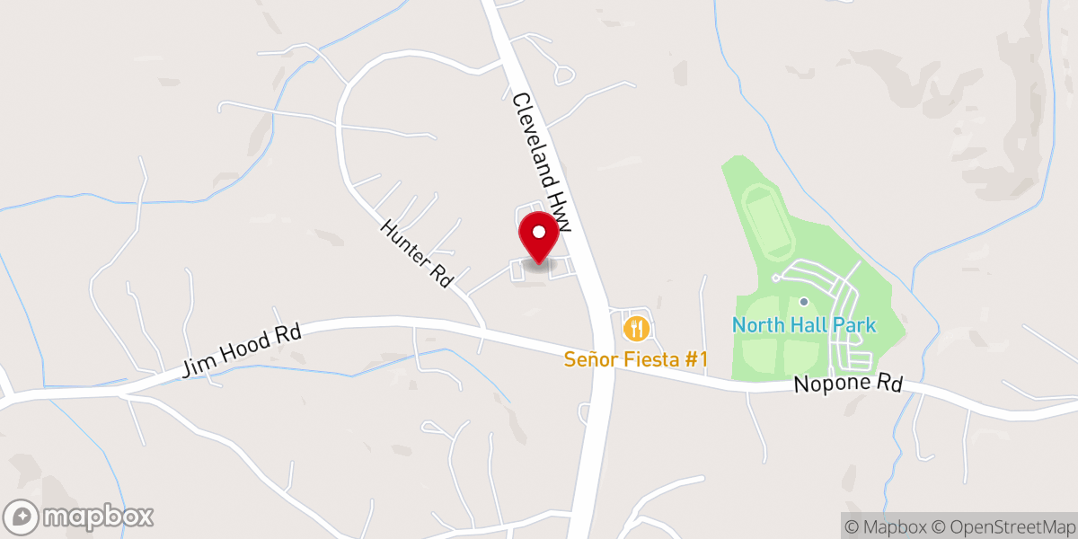 Map showing location of Northside Church