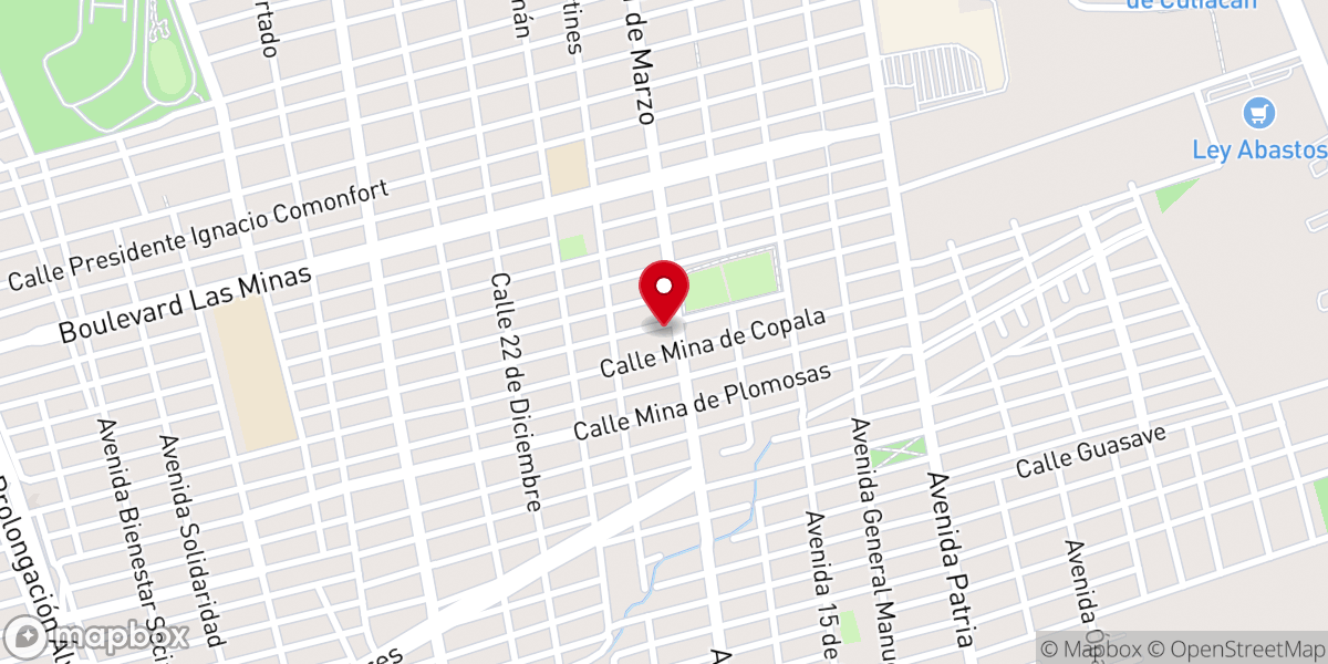 Map showing location of Iglesia Bautista Cristiana Cristo Rey
