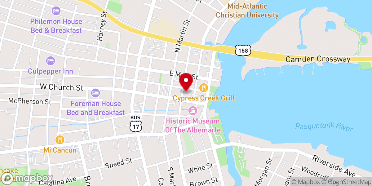 Map showing location of Christ Episcopal Church