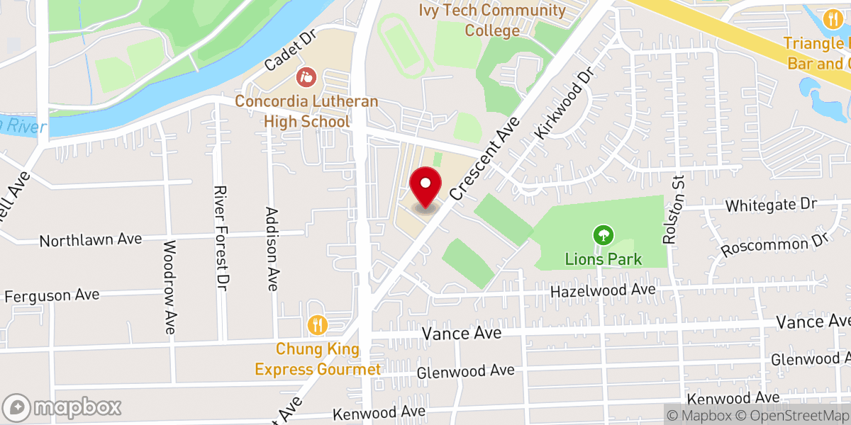 Map showing location of Saint Augustine Lutheran Church