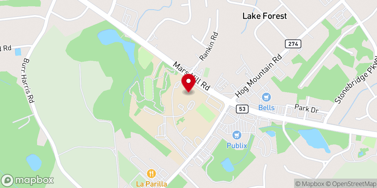 Map showing location of Life Church of Athens