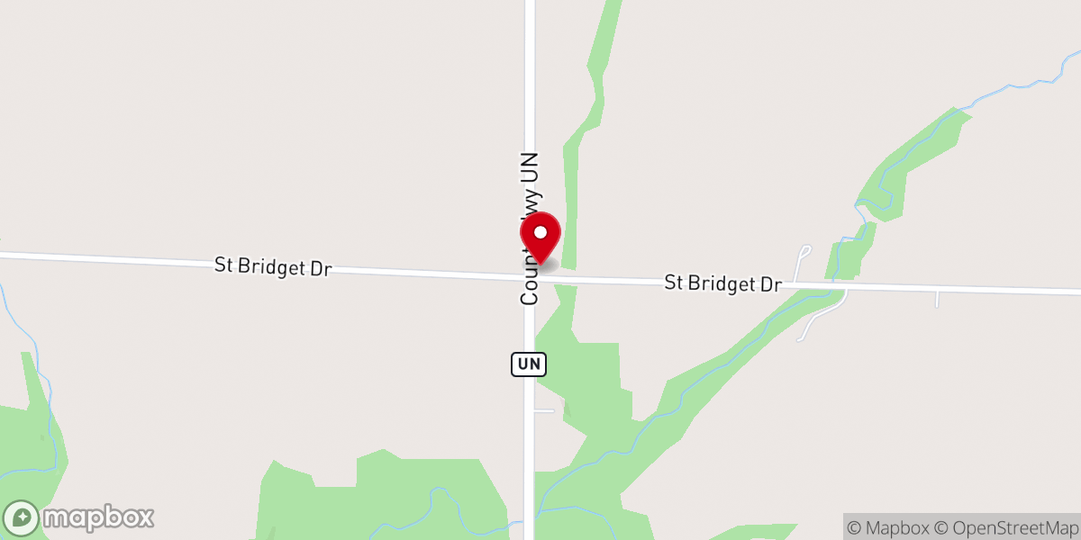 Map showing location of St Bridget Catholic Church