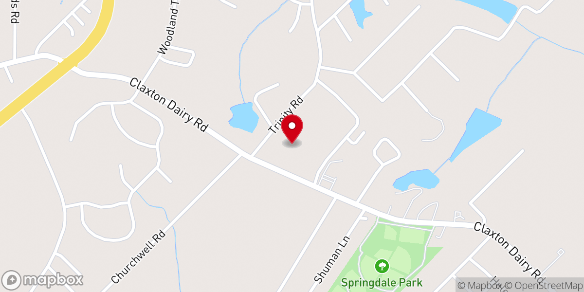 Map showing location of Liberty Baptist Church