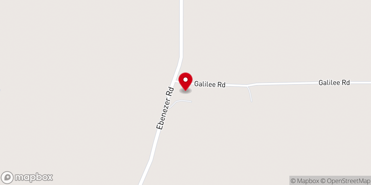 Map showing location of Galilee Treadwell United Methodist Church
