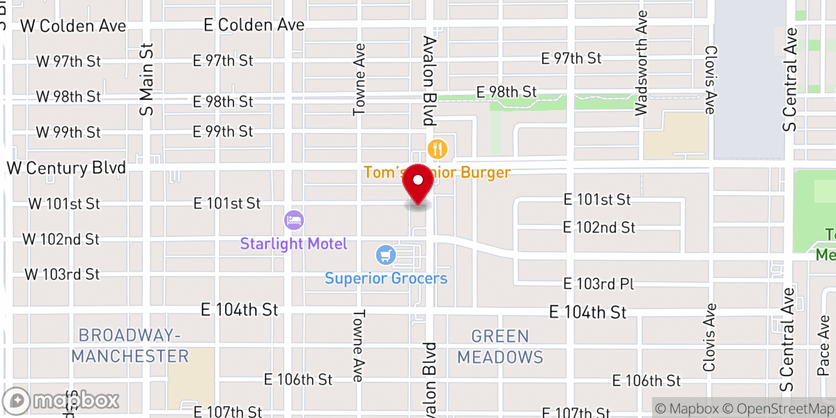 Map showing location of Friendly Friendship Baptist Church