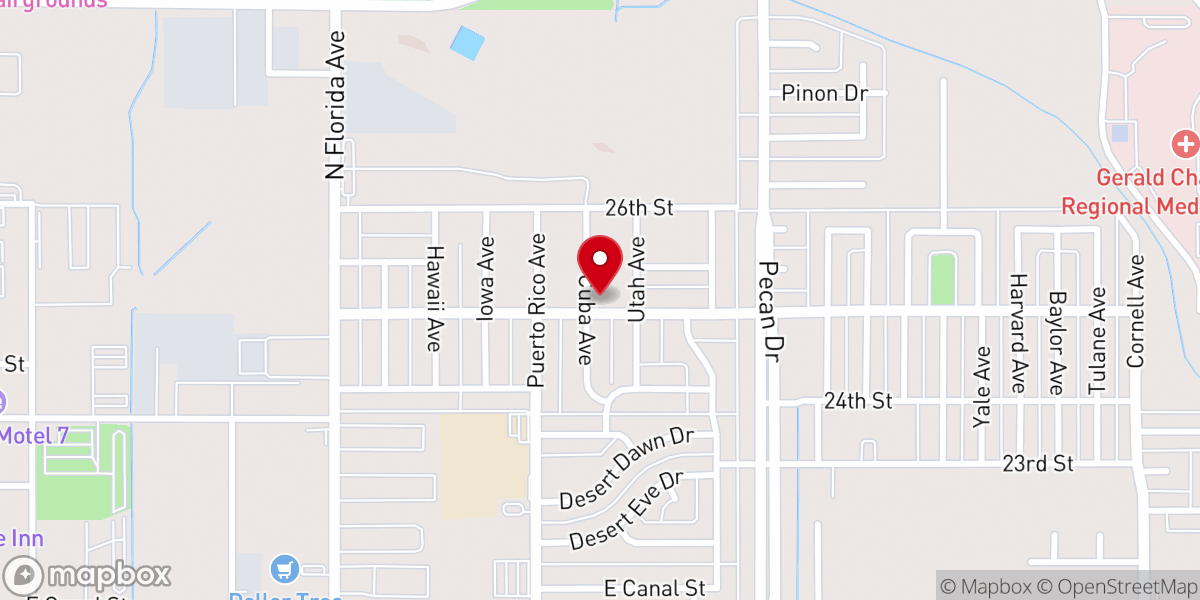 Map showing location of Eternity Baptist Church