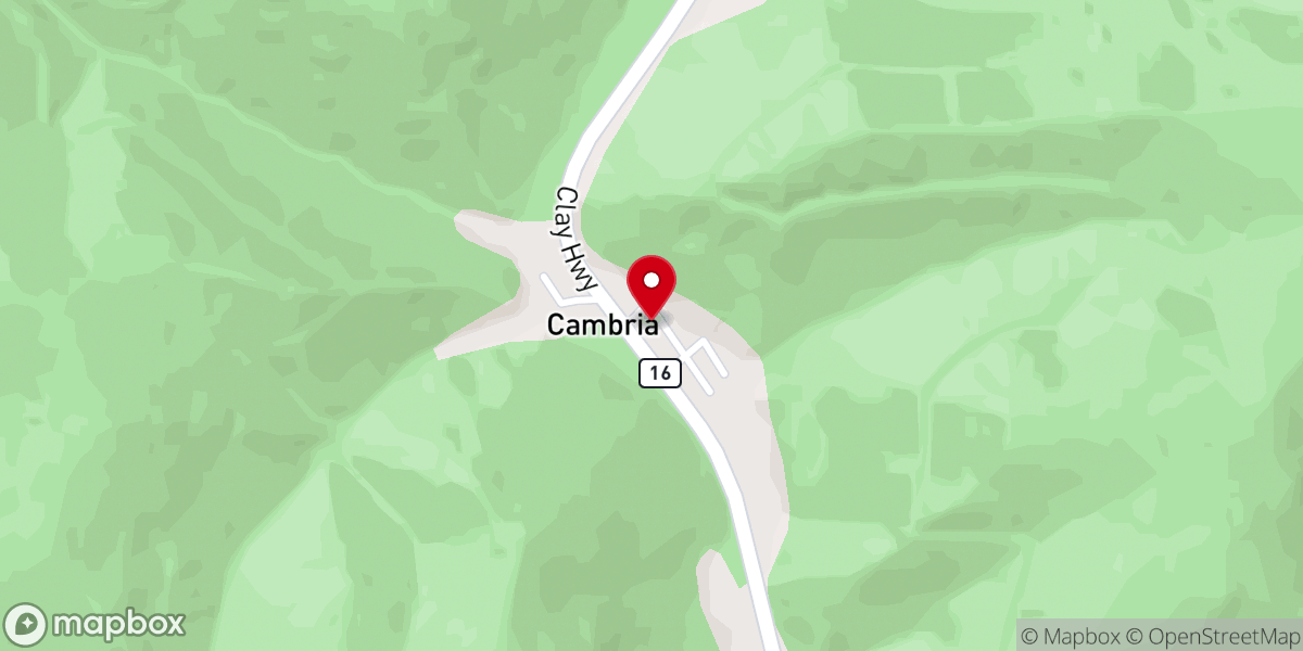 Map showing location of Dixie First Baptist Church