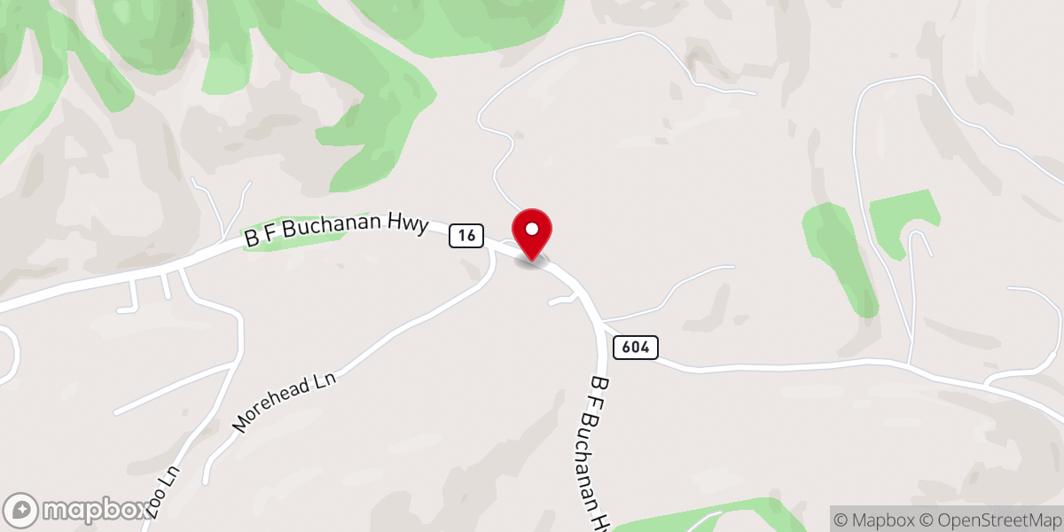 Map showing location of Thompson Valley Church