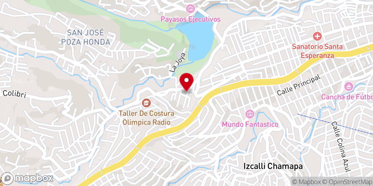 Map showing location of Iglesia Evangelica Pentecostes El Maestro de Nazareth