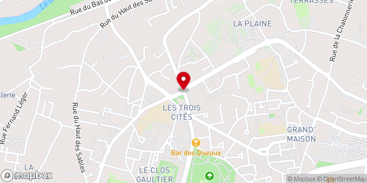 Map showing location of Église Saint-Cyprien