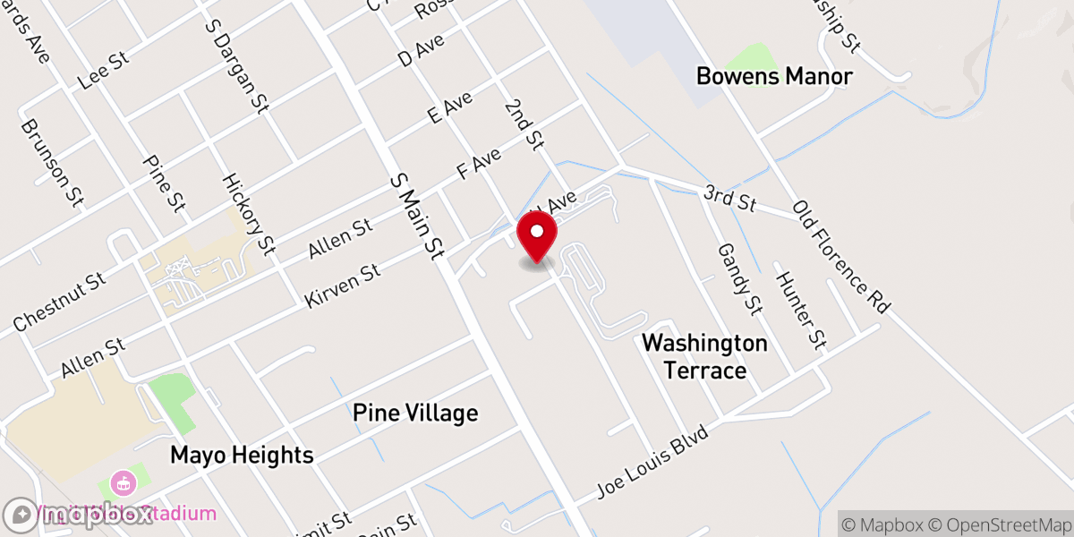 Map showing location of Jerusalem Apostolic Church