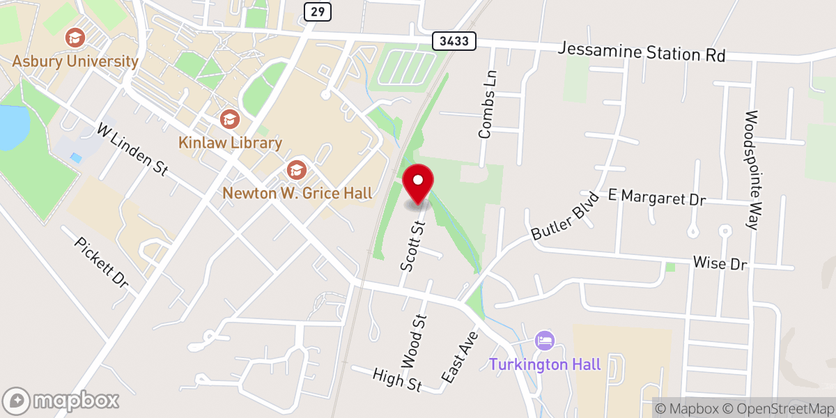 Map showing location of Perkins Chapel