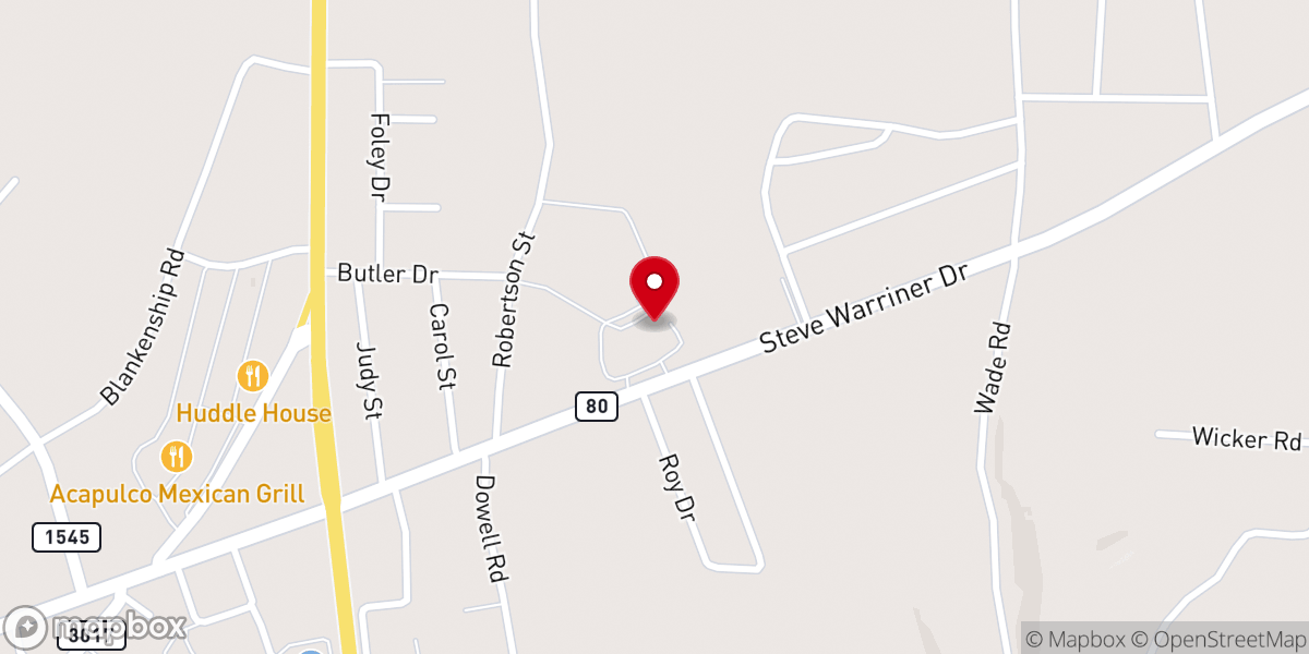 Map showing location of First Baptist Church-Go Center