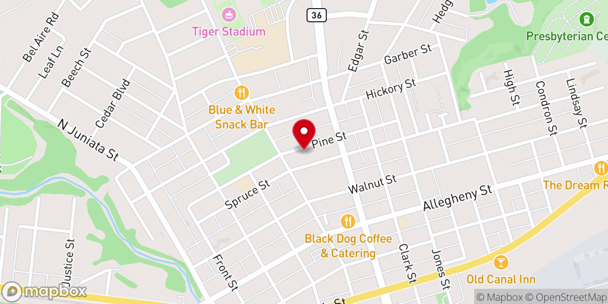 Map showing location of Hollidaysburg First Church of God