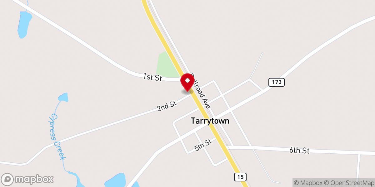 Map showing location of Simons Chapel
