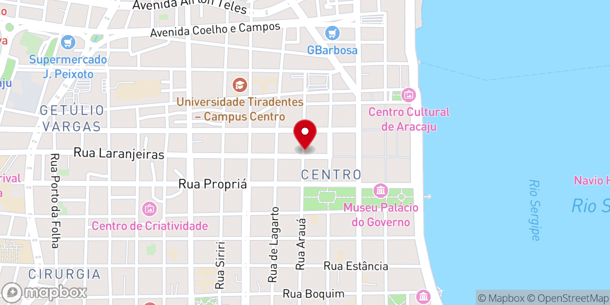 Map showing location of Igreja Presbiteriana de Aracaju